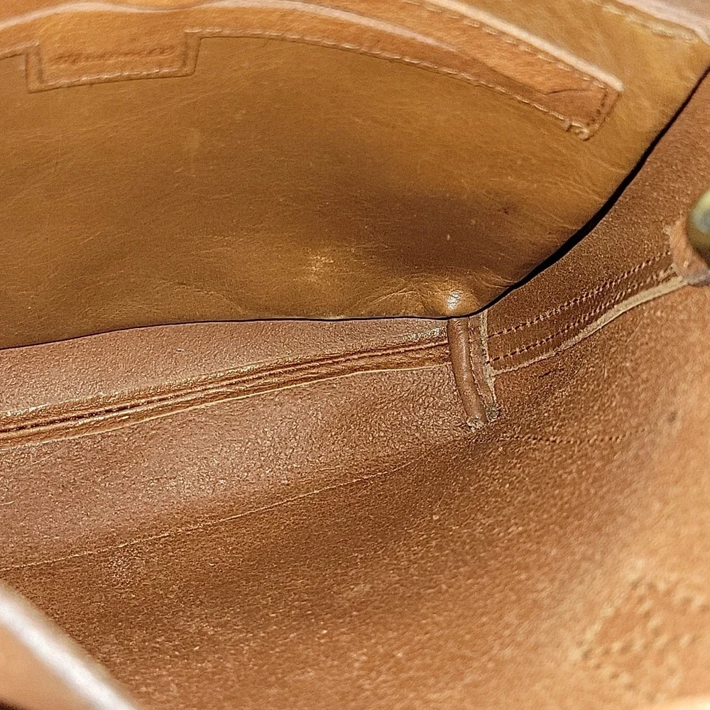 Madewell Small Classic Brown Leather Tote Bag